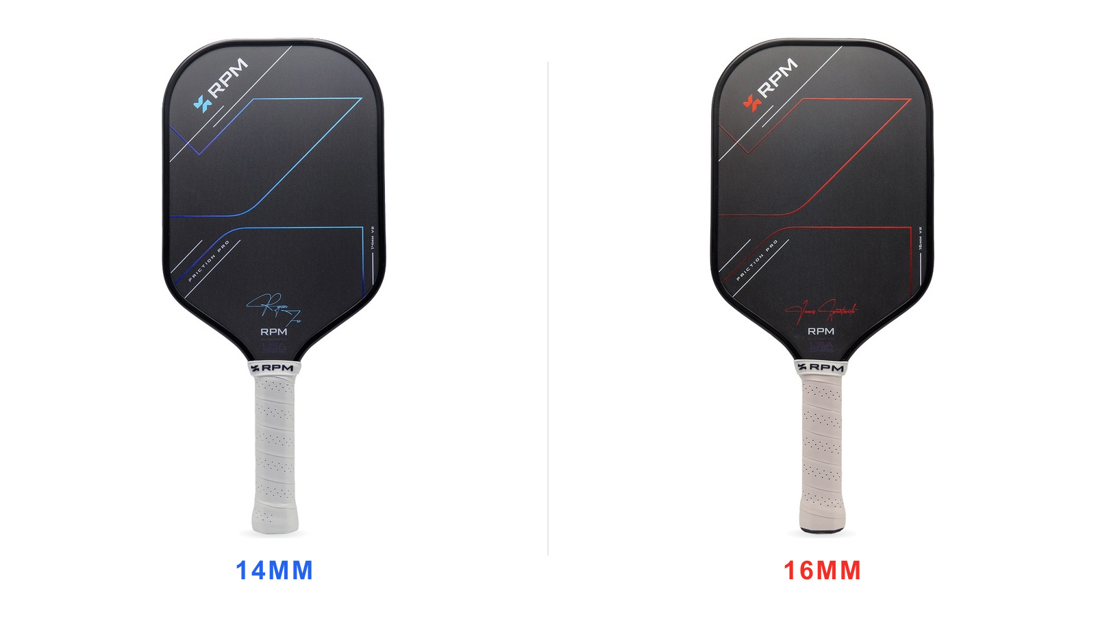 RPM Friction Pro V2 Pickleball Paddle Review: 16mm vs. 14mm